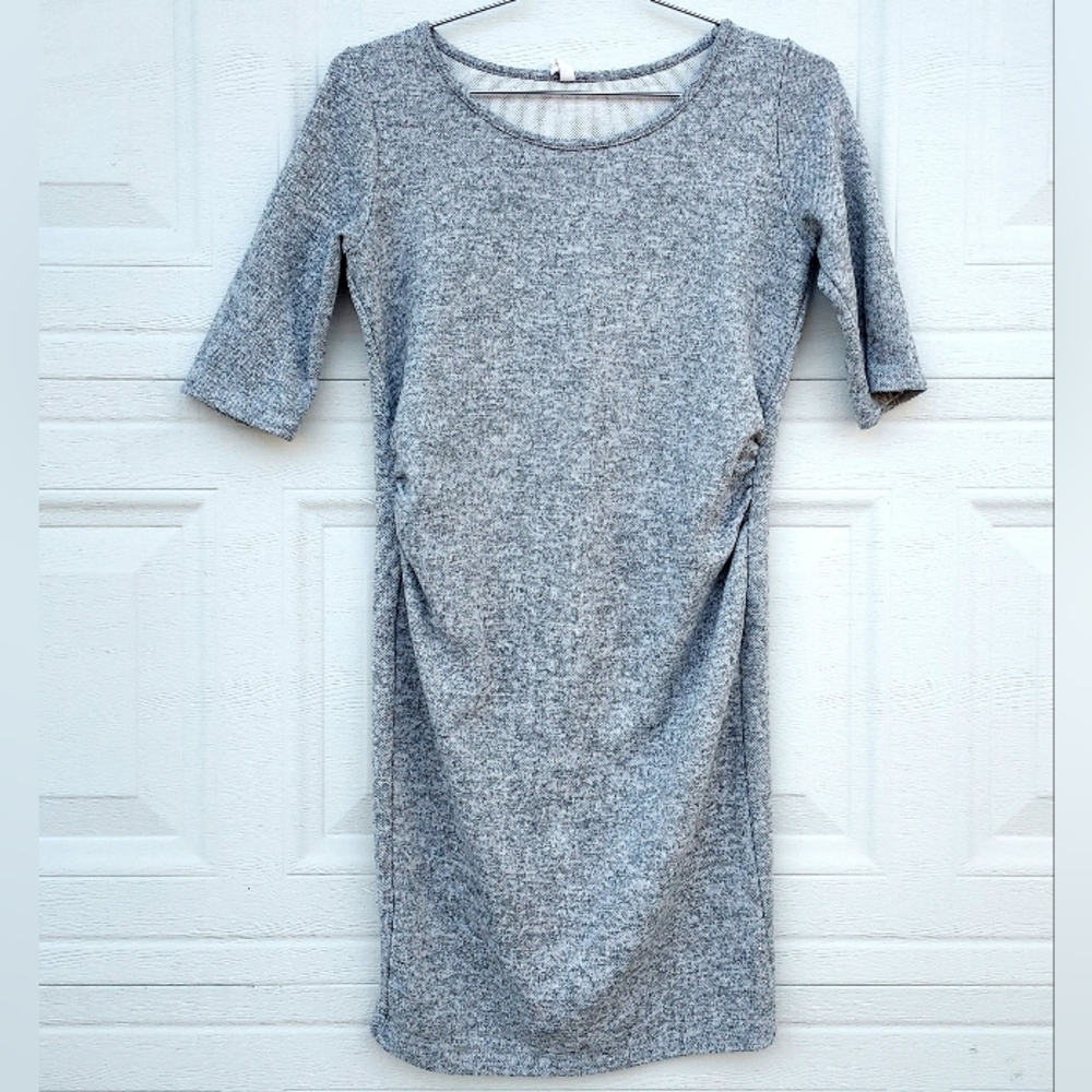 Pinkblush Heather Gray Short Sleeve Maternity Dress